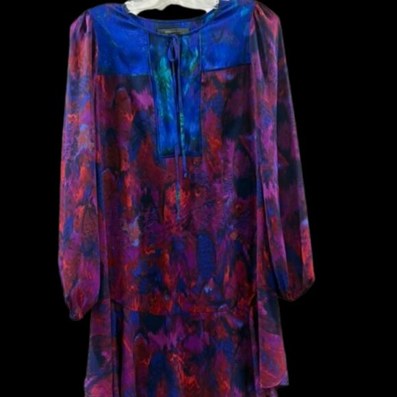 BCBG multicolor watercolour dress - Picture 1 of 3